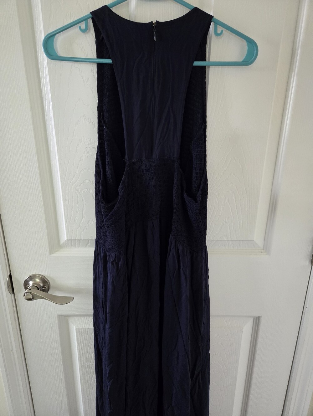 Tory Burch Maxi Summer Navy Coastal Dress with pockets Sz XL GUC - Picture 8 of 11